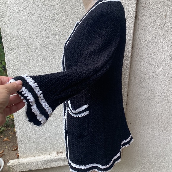 Maison Common from Neiman Marcus vintage knitted cardigan sweater w/ pockets - Picture 7 of 16